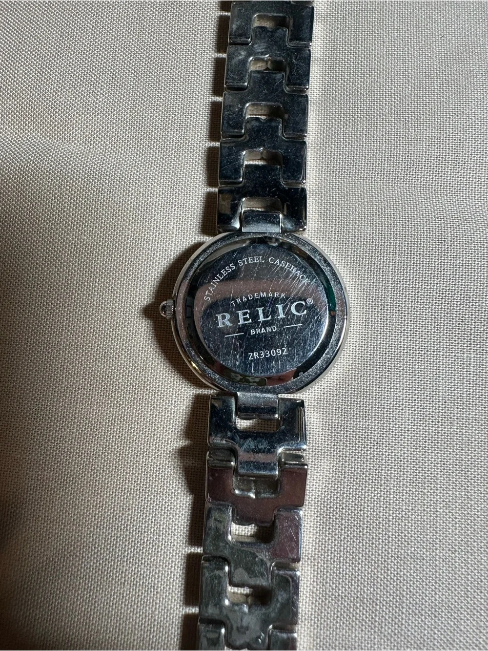 Relic Women's Silver Bracelet Watch with Blue Dial